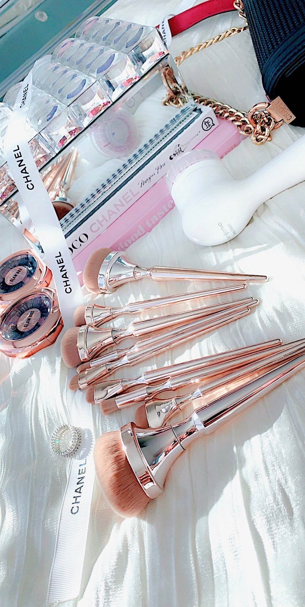 9pc Rose Gold Ultra Plush Makeup Brush Set